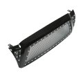 Front Grille Frame Style Upper Glossy Black Mesh With Rivet Replacement For Toyota Tacoma Pickup 2005-2011