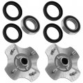 Caltric 2 Rear Left Or Right Wheel Hub With Bearing Compatible Honda Trx300 Fourtrax 300 2x4 1993-2000