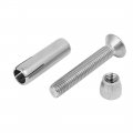 Uxcell M8 X 50mm 304 Stainless Steel Hex Socket Countersunk Head Sleeve Anchor 2pcs