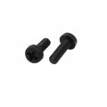 Uxcell M2 5x8mm Phillips Round Head Nylon Machine Screw Bolt Fastener Black 100pcs