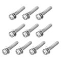 M3 X 16mm 304 Stainless Steel Phillips Pan Head Machine Screws With Spring And Plain Washers 10 Pieces 