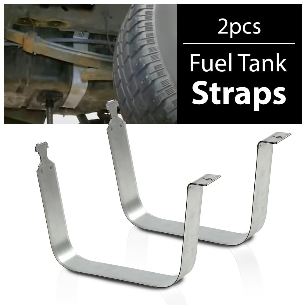 Fuel Tank Straps 2pcs For Chevy Silverado Gmc Sierra 1500 2500 3500 And Hd Fits 1999 To 2018 Silver Iron Gas Part 578-183