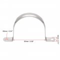 Uxcell 60mm 2 4 Rigid Pipe Strap Holes Tube 201 Stainless Steel Tension Clip Clamp 25pcs