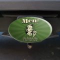 Men Only Chocolate Clings To Your Thighs Faster Funny Humor Oval Tow Trailer Hitch Cover Plug Insert