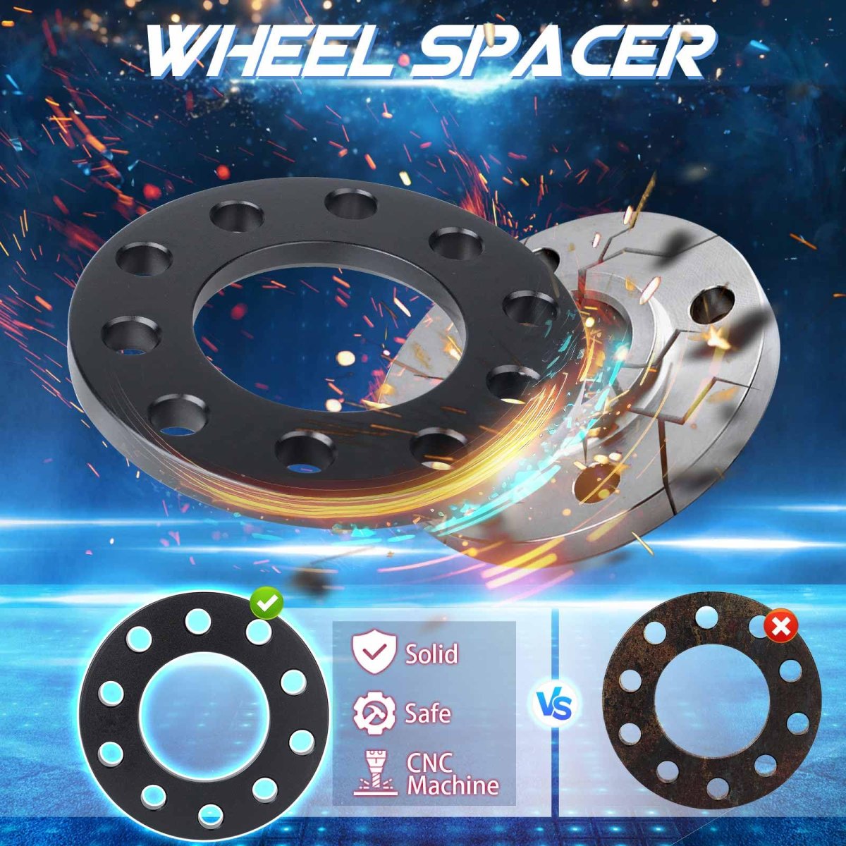 5x4 5 75 Hub Wheel Spacers 12mm Thick 78 1mm Bore 4 Pieces For Cherokee Liberty Camaro Corvette S10 Blazer Explorer Taurus