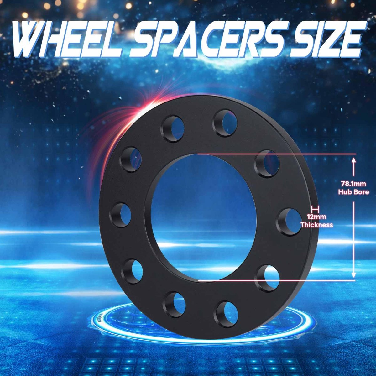 5x4 5 75 Hub Wheel Spacers 12mm Thick 78 1mm Bore 4 Pieces For Cherokee Liberty Camaro Corvette S10 Blazer Explorer Taurus