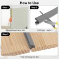Weather Stripping Door Seal 29 Ft Foam Kerf Strips V-shape Soundproofing Exterior Frame Strip For Large Gap Grey Cover