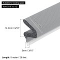 Weather Stripping Door Seal 29 Ft Foam Kerf Strips V-shape Soundproofing Exterior Frame Strip For Large Gap Grey Cover