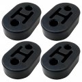 4 Pack Polyurethane Rubber Exhaust Hangers Adjustable Muffler Universal Black