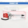 Ignition Distributor W Red Cap Rotor Replacement For Chevy Sbc Bbc 283 305 327 350 454 V8 R2r Two-wire Installation