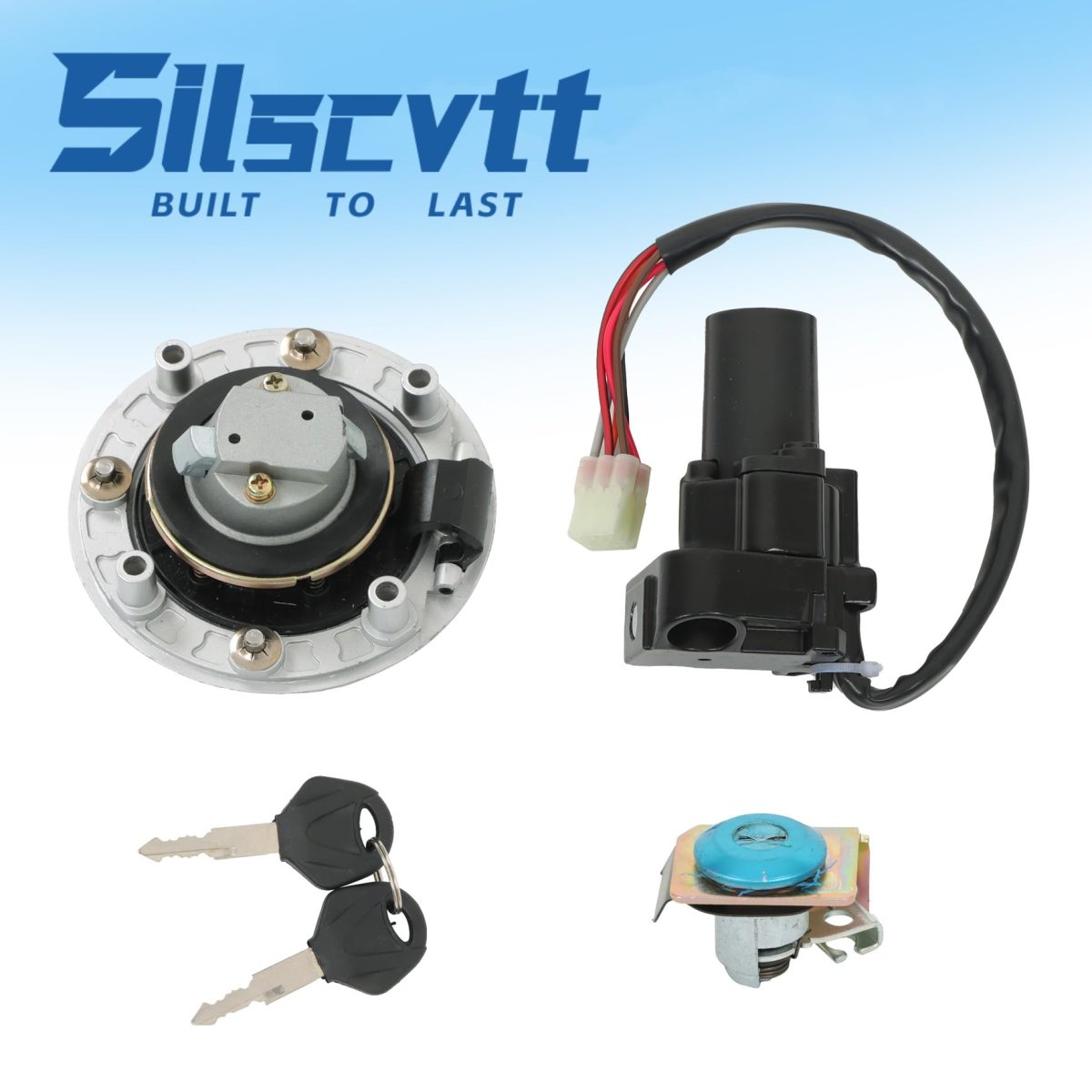 Ignition Switch Fuel Cap Seat Lock Key Set Replacement For Suzuki 37100-24f00 Gsxr1300 Hayabusa 1999-2007