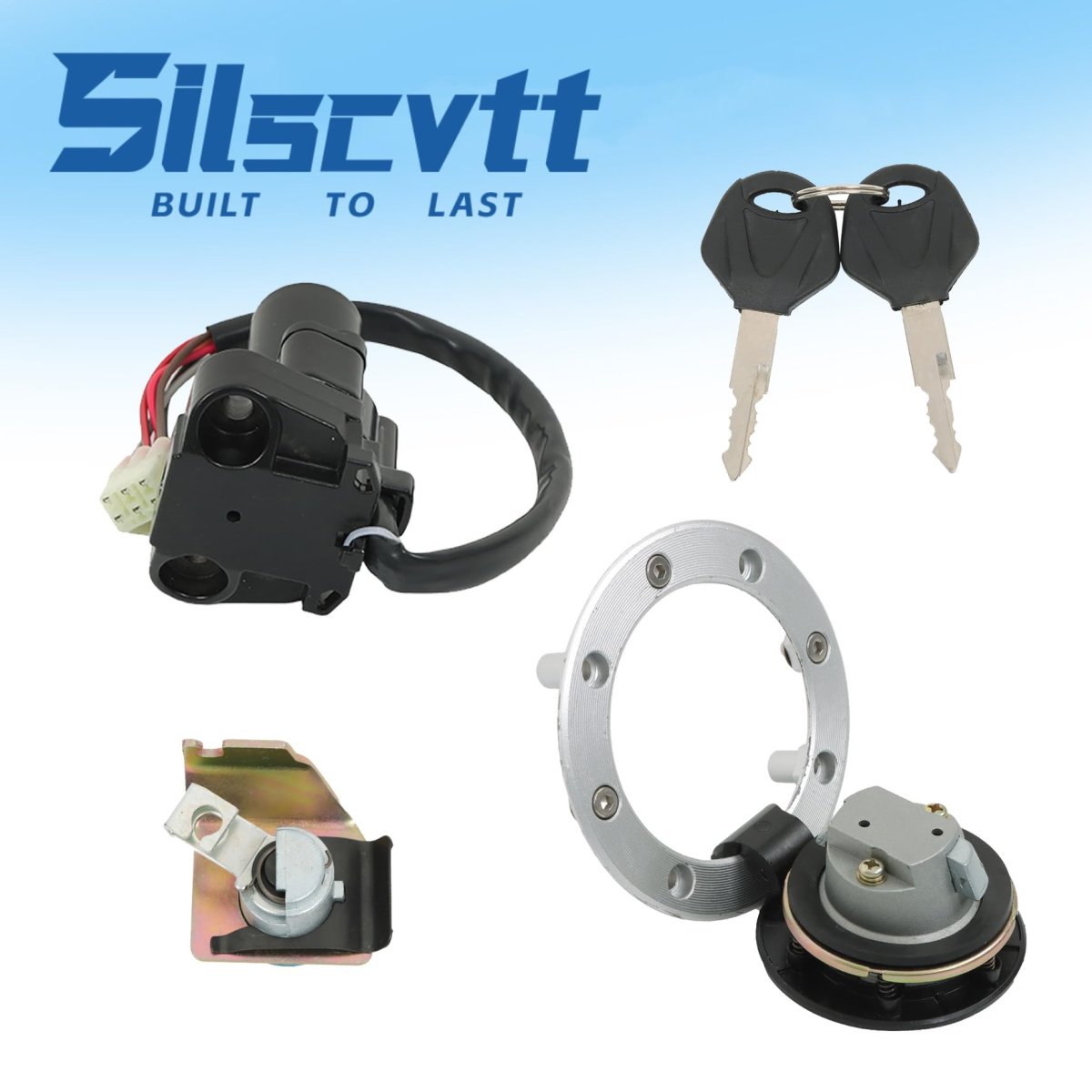 Ignition Switch Fuel Cap Seat Lock Key Set Replacement For Suzuki 37100-24f00 Gsxr1300 Hayabusa 1999-2007