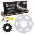 Niche Drive Sprocket Chain Combo For Yamaha Dt125 Front 15 Rear 45 Tooth 428hz Standard 110 Links
