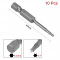 Uxcell 10 Pcs T7 Magnetic Torx Screwdriver Bits 1 4 Inch Hex Shank 2-inch Length S2 Power Tool