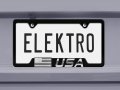 3d Modern Usa Inverted Flag Black Metal License Plate Frame