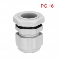 Uxcell 10pcs Pg16 Cable Gland Waterproof Plastic Joint Adjustable Locknut White For 7mm-12mm Dia Wire