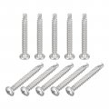 6 X 1-1 4 Self Drilling Screws 20pcs 304 Stainless Steel Phillips Pan Head Tapping For Wood Plastic 