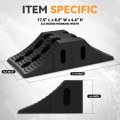 2pcs Non Slip Rv Wheel Chocks With Interlock Design Tandem For Most Tyre Sizes 17 72 X 8 11 4 57 In Black
