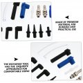 Wakauto 32 Pieces Brake Fluid Connector Bleed Clutch Oil Pump Car Kit Plastic Auto Deflation