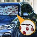 Car Windshield Sun Shade Blackberries Raspberries Visor Protector Summer Tropical Fruits Foldable Truck Front Cover Pad 55x27