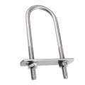 Uxcell Round U-bolt 1 73 44mm Inner Width 129mm Length Steel M8 With Nuts Plate Washers