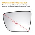 Car Rearview Left Driver Side Mirror Glass Replacement W Backing Plate Convex Non-heated White For Kia Venga 2009-2020
