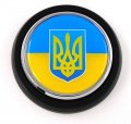 Ukraine Flag Trident Tryzub Car Truck Grill Black Badge 3 5 Grille Chrome Emblem