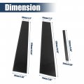 X Autohaux 6pcs Door Window Pillar Post Protector Cover Trim For Honda Civic 8 2006-2011 Black