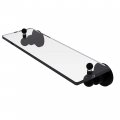 Allied Brass Ap-1 16 Astor Place Inch Vanity Beveled Edges Glass Shelf Matte Black 