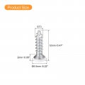 Uxcell St3x12mm White Screws Self Tapping 100pcs Flat Head Phillips Wood For Woodworking