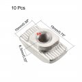 Uxcell Sliding T Slot Nuts M5 Half Round Roll In T-nut For 4545 Series Aluminum Extrusion Profile Carbon Steel Nickel-plated