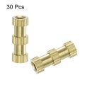 Knurled Insert Nuts 30pcs M3 X 14mm L 5mm Od Thread Printing Brass Female Threadeds Heat Set Insert Embedment