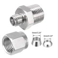 Compression Tube Fitting 1 2 Npt Male X 4 Od With Double Ferrules 3pcs