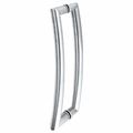 Crl Polished Stainless Glass Mounted Curved Tubular Back-to-back Pull Handle 24 610 Mm By Cr Laurence 