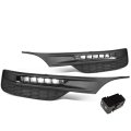 Dna Motoring Fl-ztl-257-ch Led Fog Light With Bezel Switch Driver Passenger Side Enhance Visibility For 16-17 Honda Accord 