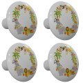 Gotham Decor Set Of 4 Cute Little Jungle Animal Wreath Drawer Knobs 