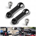 10mm M10 Black Motorcycle Handlebar Mount Mirror Riser Extender Adaptor Adapter