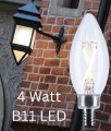 Satco 4w Led B11 Candle Light Bulb 5000k Natural 350 Lumens Clear Finish E12 Candelabra Base Dimmable 300 Degree Beam Enclosed