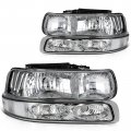 Aintier Automotive Headlight Assemblies Fit For Chevrolet Silverado 1500 1999 For 2000 2001 2002
