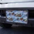 Graphics More Mountain Fly Fishing Bear Stream Lake Fish Novelty Metal Vanity Tag License Plate