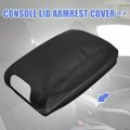 Uxcell Microfiber Leather Center Console Lid Armrest Cover Black For Jeep Wrangler Jk 2011-2017