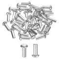 50 Pcs Brazier Head Solid Aluminum Rivets M6 Dia X 16mm Length Round Boat For Repairing Boats Machinery Aircraft Automobile 