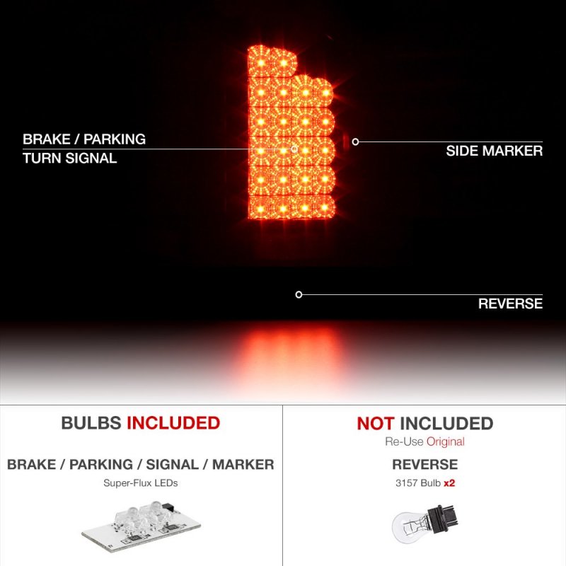 Black Housing Premium Led Tail Light Full-led Smoke Lens License Plate Lamp Assembly Replacement Bundle For 2003-2006 Dodge Ram
