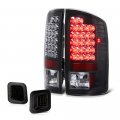 Black Housing Premium Led Tail Light Full-led Smoke Lens License Plate Lamp Assembly Replacement Bundle For 2003-2006 Dodge Ram 