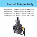 Gxywady Motorcycle Carburetor Replacement For Honda Cr80r Cr80rb Cr85r Cr85rb 1986-2004