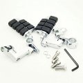Smt-chromed Highway Clamps 1 5 Large Foot Pegs Compatible With V-star Roadstar Kawasaki Vulcan By Smt B0125u15fg