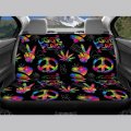 Foruidea Car Seat Cover Full Set Rainbow Peace Love Sign Gesture Covers For Auto Seats Protector Front And Rear Bench Fit Most