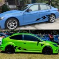 Ihreesy Car Body Side Sticker Waterproof Auto Vinyl Decals Racing Sports Lattice Graphic Decoration Universal Sport Style