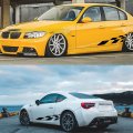 Ihreesy Car Body Side Sticker Waterproof Auto Vinyl Decals Racing Sports Lattice Graphic Decoration Universal Sport Style