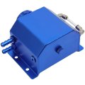 Universal Front Engine Coolant Reservoir Tank With Cap 1l Blue Stainless Steel Overflow For Most Vehicles Efficient Cooling 